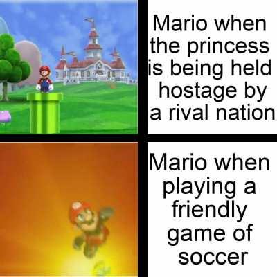 Mario's got some odd priorities