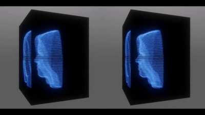 Recreated one of those portrait hologram lasered in a glass cube. Followed Blender Guru's recent tutorial. Used blender rendered with Eevee. [OC]