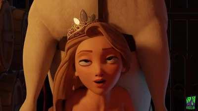 Rapunzel tends to Maximus (Tangled) [BeastlyJoe]