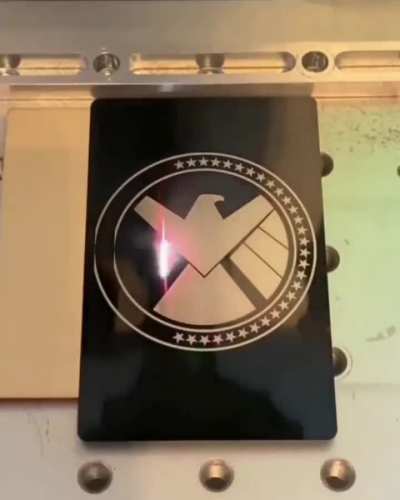 Laser engraving a Marvel Steelbook