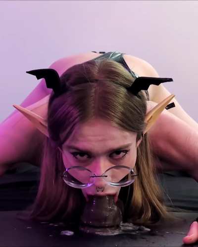 Throating dick is so easy~ You should try it too! (⁠≧⁠▽⁠≦⁠)