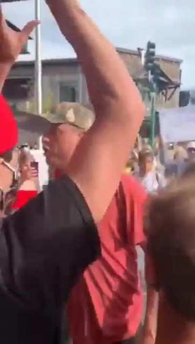 Man has an absolute meltdown at a BLM protest in Whitefish, MT.