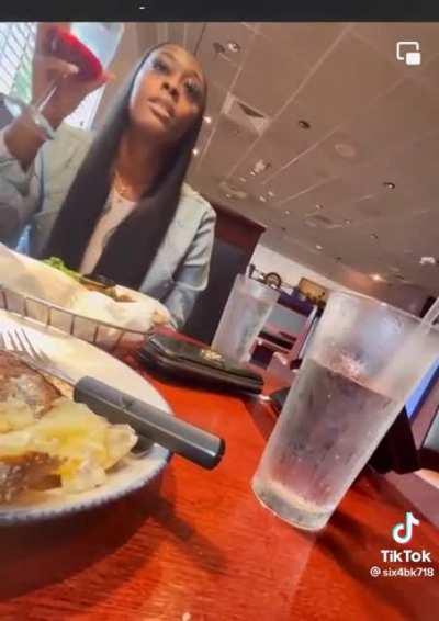 Women demands man buy food that she can bring home to her children