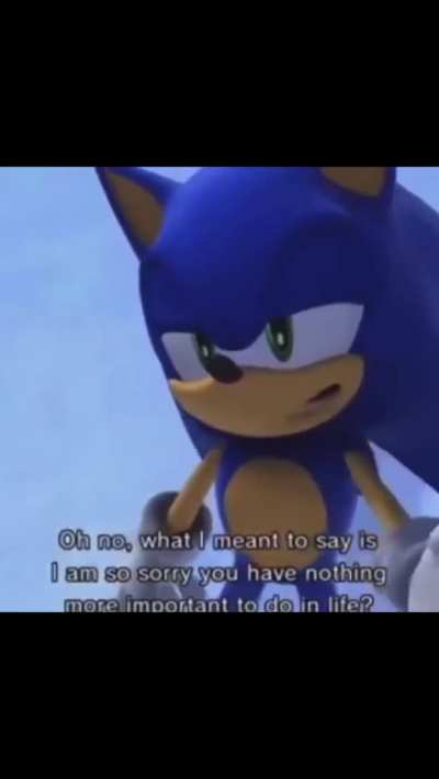 Sonic doesn't care about ruining your nails