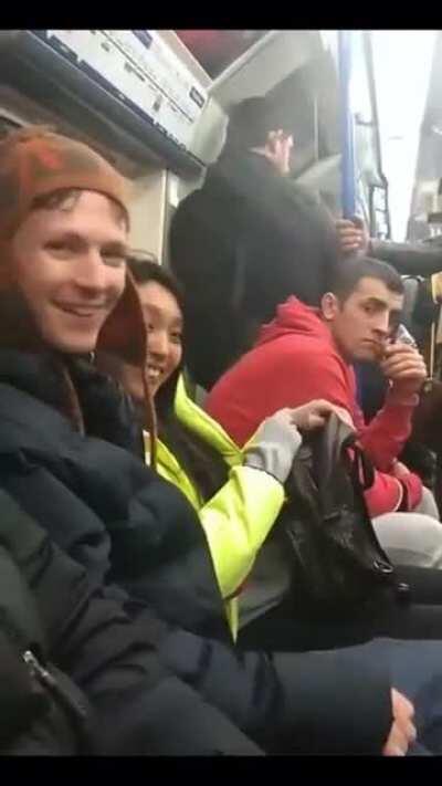 Imagine being on the train and ceo of drain is just sitting by you (with a girl🙀)