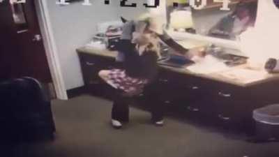 Security Cam Catches The Moment A Young Girl Finds Out She’s Going To Be Adopted.