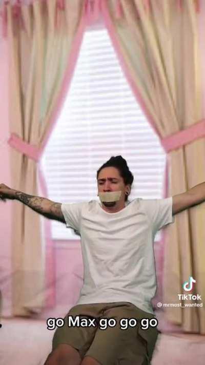 Little girl uses a bow for the first time