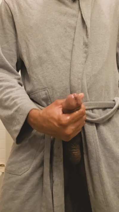 Cumming with my long black dick