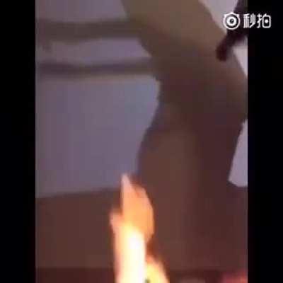 So many flairs fit this... Dude lights his cigarette and then himself