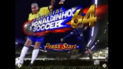 Pena que o jogo do Ronaldinho scocer é fan made o real é internetional superstar soccer