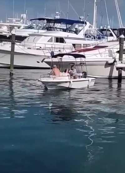 Sure sweetie, you can try driving my boat! It's easy!