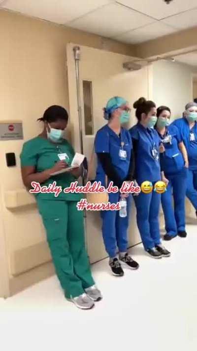 Morning huddle in the age of covid