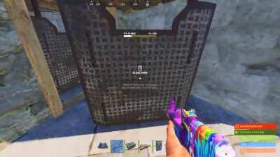 I think I just found the best way to protect through doors, one of the ways are invincible to explo ammo