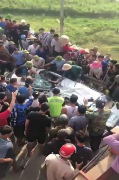 Man survives car crush