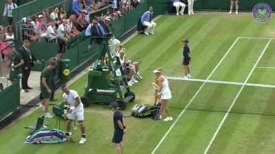 Sprinkler goes off at Wimbledon 2019