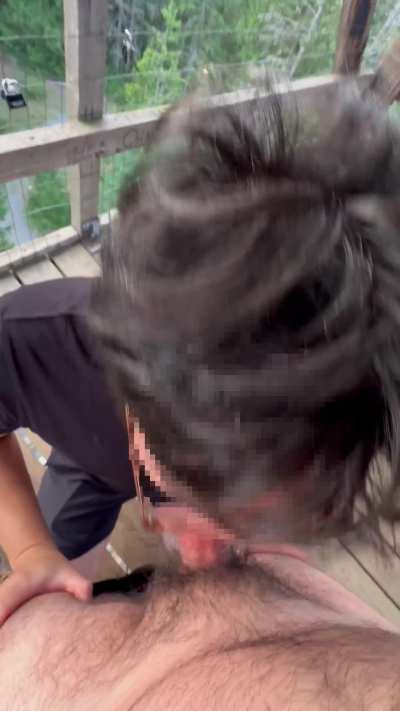 Went solo hiking but ended up with a mouth around my cock 