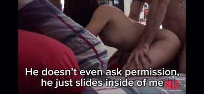 She loves being his warm hole