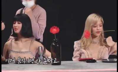 Jeongyeon & Momo on the set on ICSM