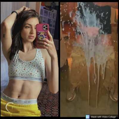 Huge cumshot for Gibi