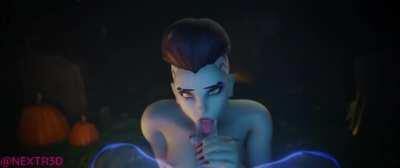 Bride Sombra giving a treat (nextr3d) [Overwatch]