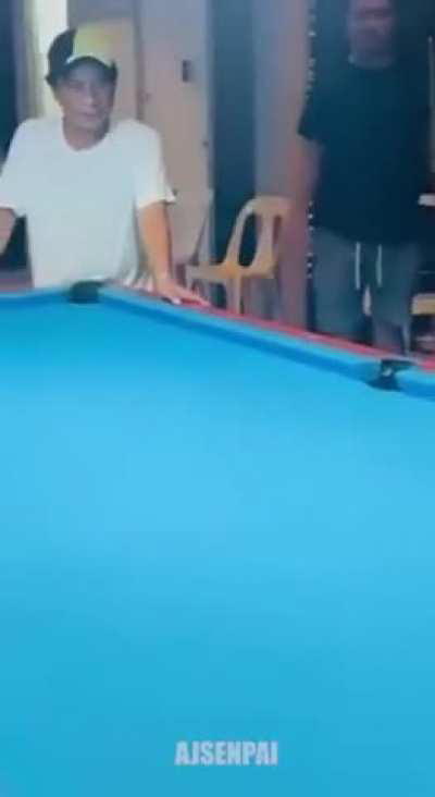 Mouth pool bank shot (Words I'll never though I'll used)