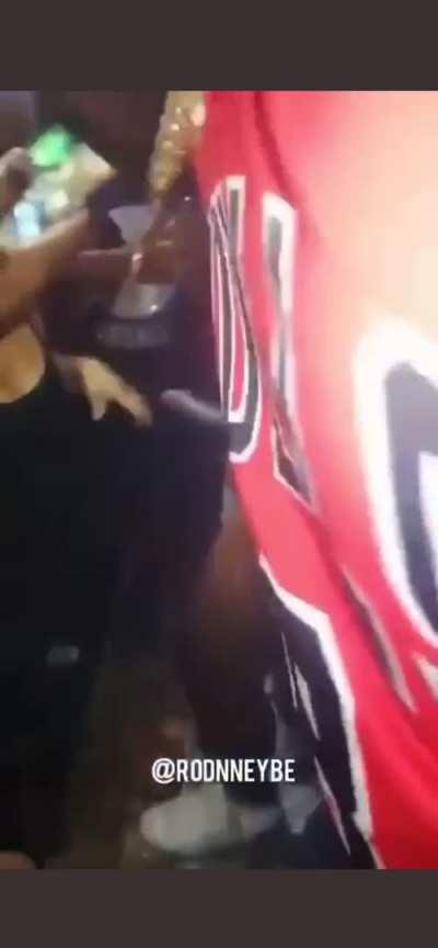 Girl sucking male stripper’s big black cock for $50