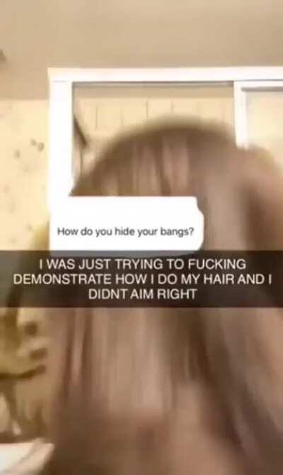 How do you hide your bang? (Sound on)