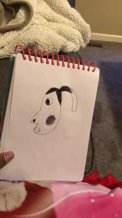 This little girl drew her mother and dad's reaction is the cherry on top.