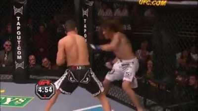 WILD start in Diego Sanchez vs Clay Guida as they throw down and Diego manages to rock Guida early on