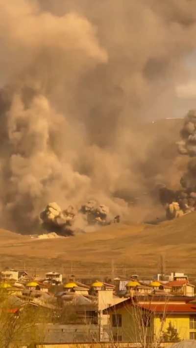 Bombardment of underground facilities in Absard, Damavand County. (Iran)