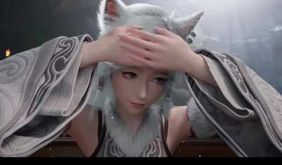 flick to forehead = cute noises?