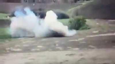 ua pov - A squad of Russian soldiers reportedly being blown up by Ukrainian landmine/IED.