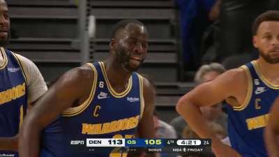 [Highlight] Jokic hits the high difficulty sideline rainbow shot plus the foul over Draymond Green