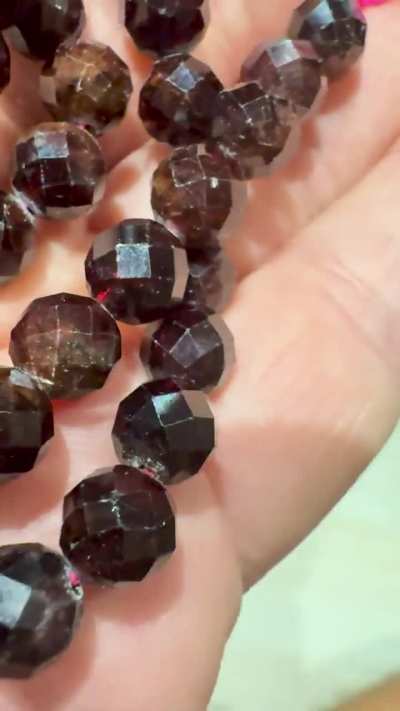 Are these real garnets? I see typical reddish-orangish deep color of garnet and it is heavy like garnet, but still wanted to ask. Got it as garnet beads.