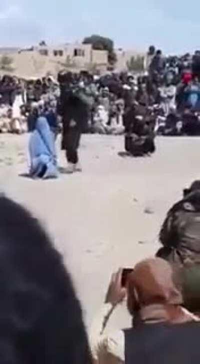 Woman being whipped for removing hijab in public (September 2022)