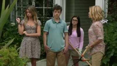 My man Luke grabs the hoe!