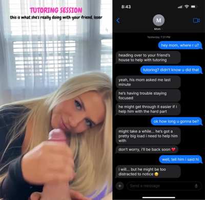 My mom is tutoring my friend...