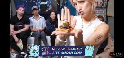 From one of the sleepover YouTube live streams