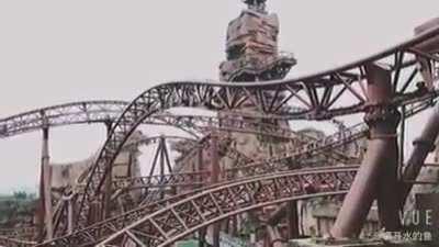 [Chengdu Sunac Land] Taron Clone testing first launch (from Facebook site RollerCoasterDream)