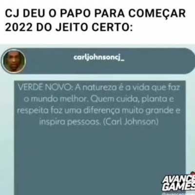 Cj mandou o papo