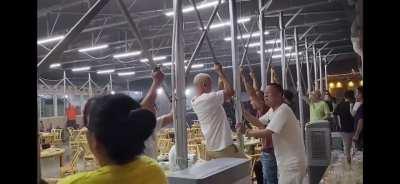 One second before drop