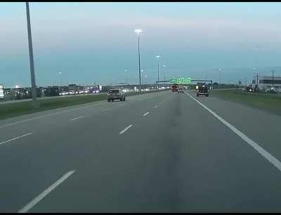 Idiot crossed the median in a 100 kph highway - still a bit shaken up from it