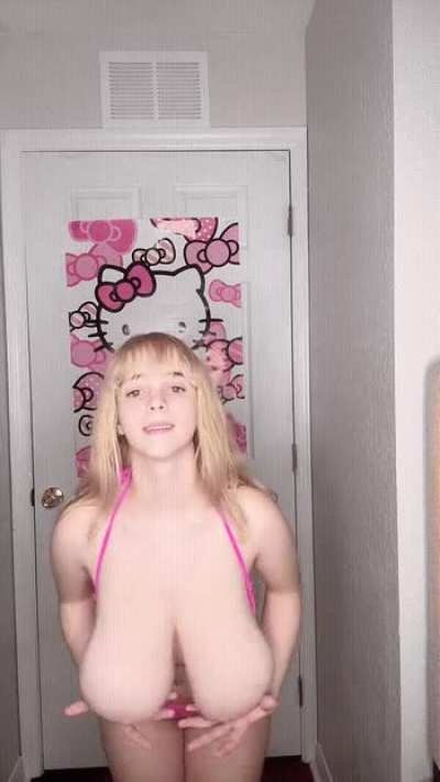 Revealing my big perky tits