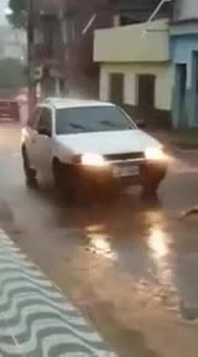 WCWG taking a shower in the middle of the street