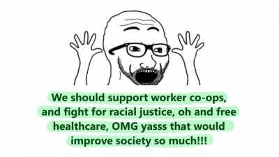 Beta virgin lib left VS chad auth left