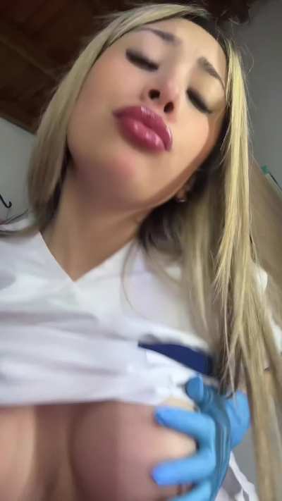 Snapped on my gloves to finger myself while you watch