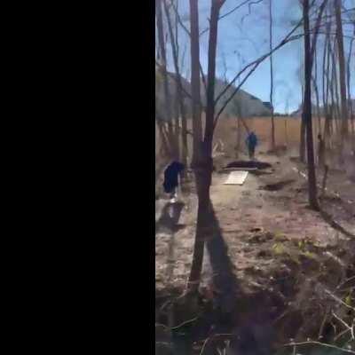 My first ever decent sized jump! I guess I can say I cleared the jump!