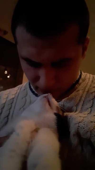 My cat smacked me so hard lmaoo