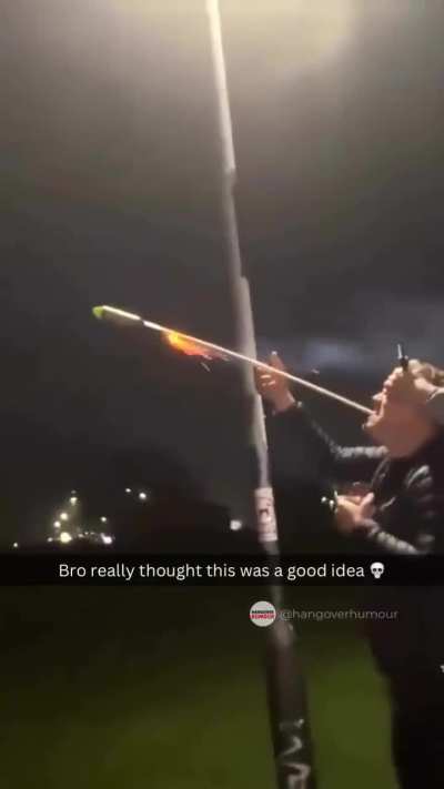 Firework to the face