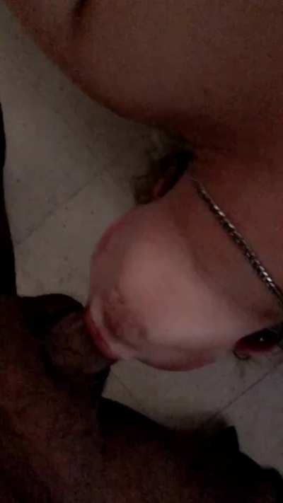 She loves sucking this cock